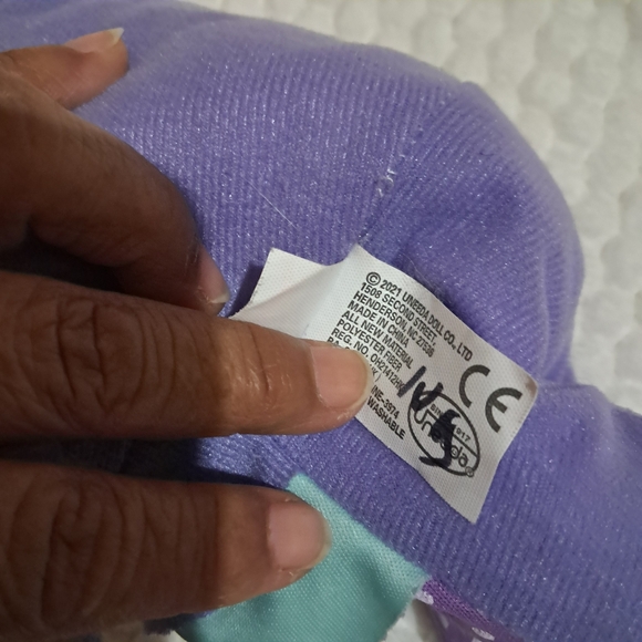 Uneeda Toys Cabbage PachPurple and Mint Baby Doll 14 In - Picture 5 of 6